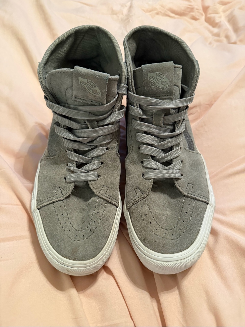 Vans Grey Suede High-Top Sneakers